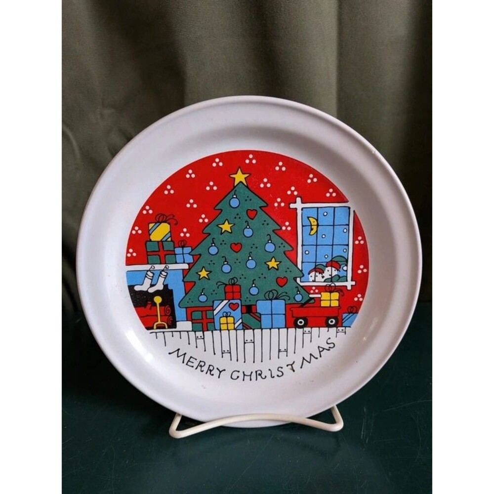 Vintage 1983 Lillian Vernon Christmas Plate W/ Stand